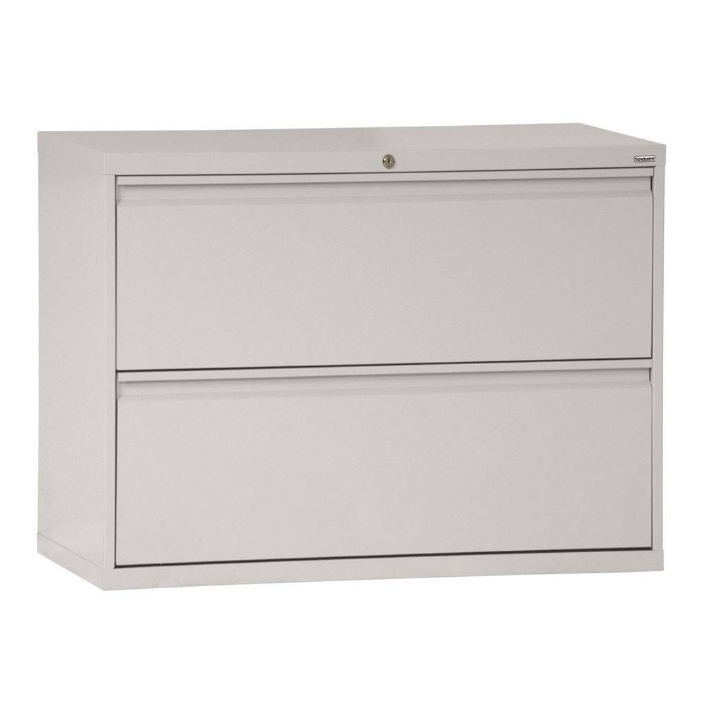 800 Series 42 In W 2 Drawer Full Pull Lateral File Cabinet In Dove Grey within dimensions 1000 X 1000