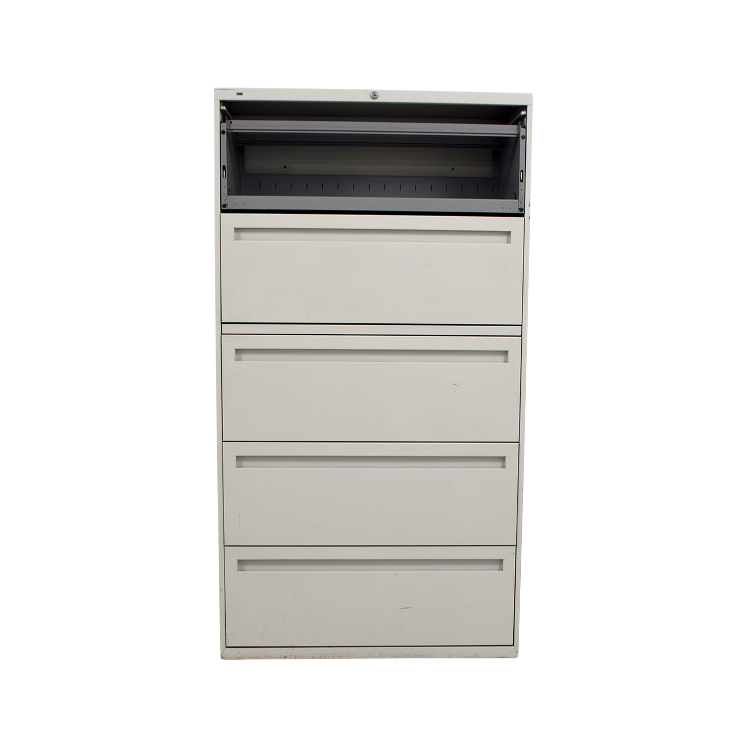 90 Off Hon Hon White Five Drawer Lateral File Cabinet Storage intended for sizing 1500 X 1500