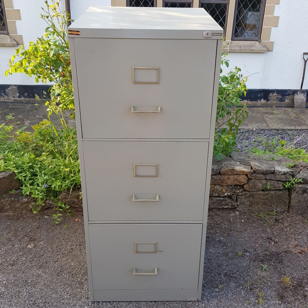 A Vintage Industrial Office Style 3 Drawer Harvey Metal Filing pertaining to measurements 1024 X 1024