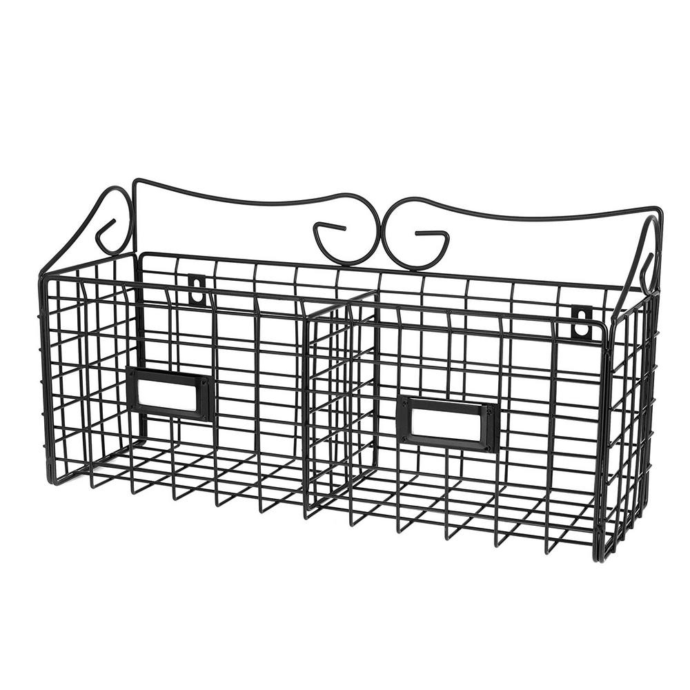 Adirhome 17 In X 89 In Wire Mail Double Slot Wall Mounted Basket pertaining to dimensions 1000 X 1000