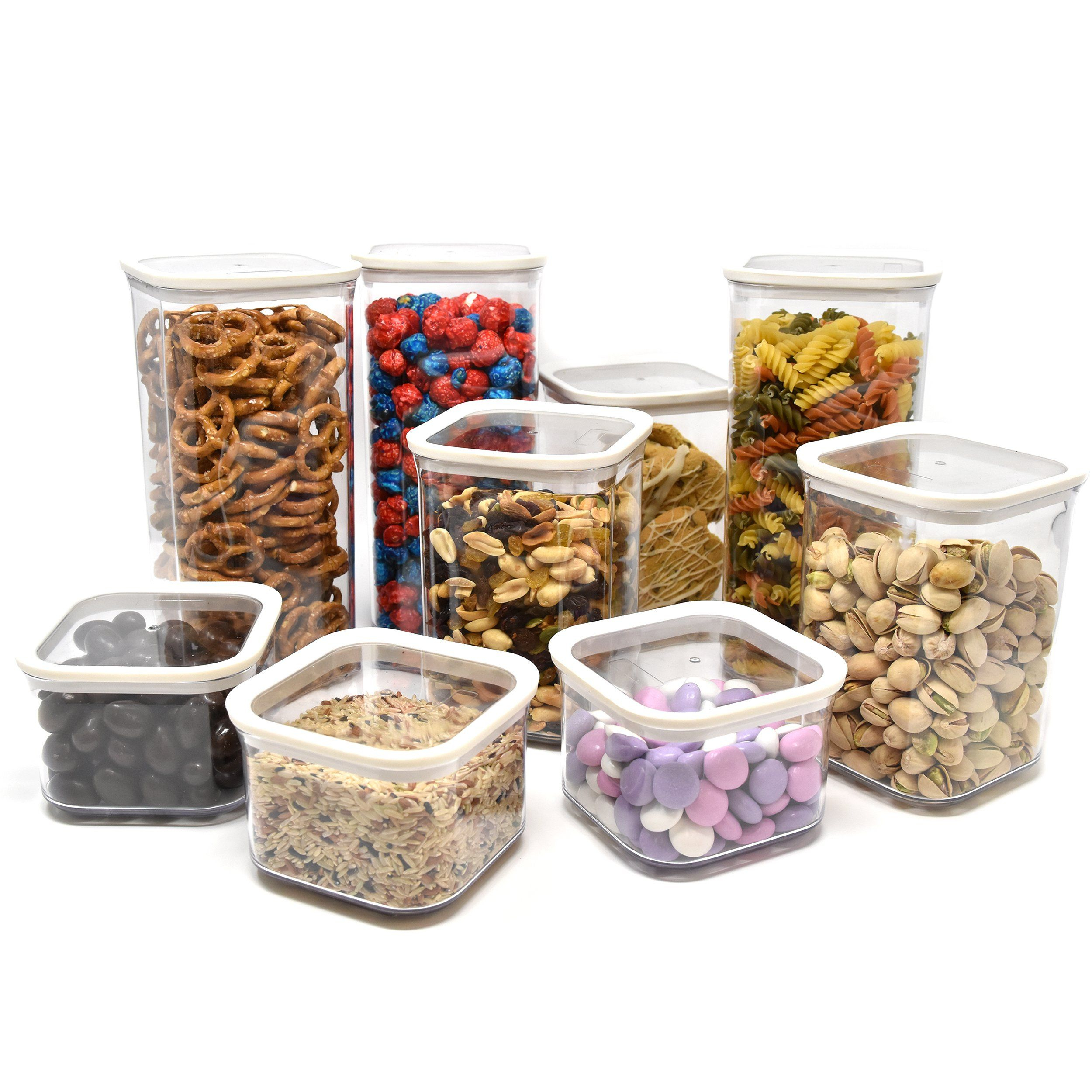Airtight Dry Food Storage Container Set Food Saver Clear Plastic throughout dimensions 2500 X 2500