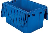 Akro Mils 12 Gal Attached Lid Container In Blue Pack Of 6 intended for dimensions 1000 X 1000