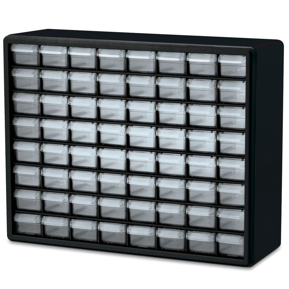 Akro Mils 64 Compartment Small Parts Organizer Cabinet 10164 The intended for measurements 1000 X 1000