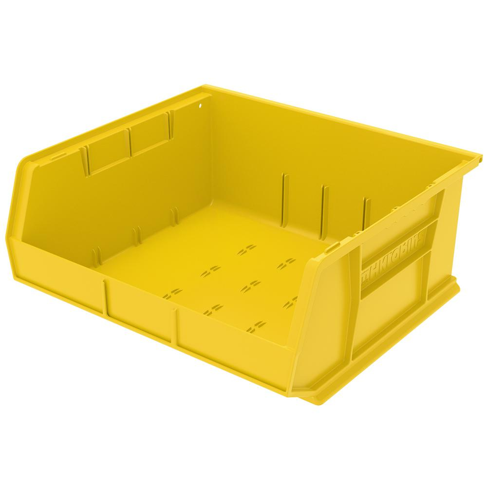 Akro Mils Akrobin 165 In 75 Lbs Storage Tote Bin In Yellow With pertaining to sizing 1000 X 1000
