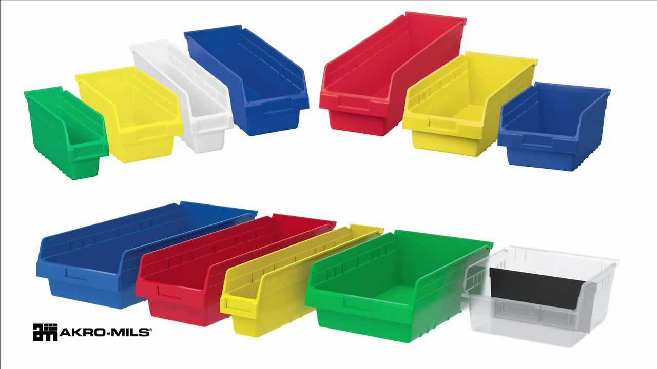 Akro Mils Shelf Bins 6 Tall Plastic Storage Bins 30014 throughout size 1280 X 720