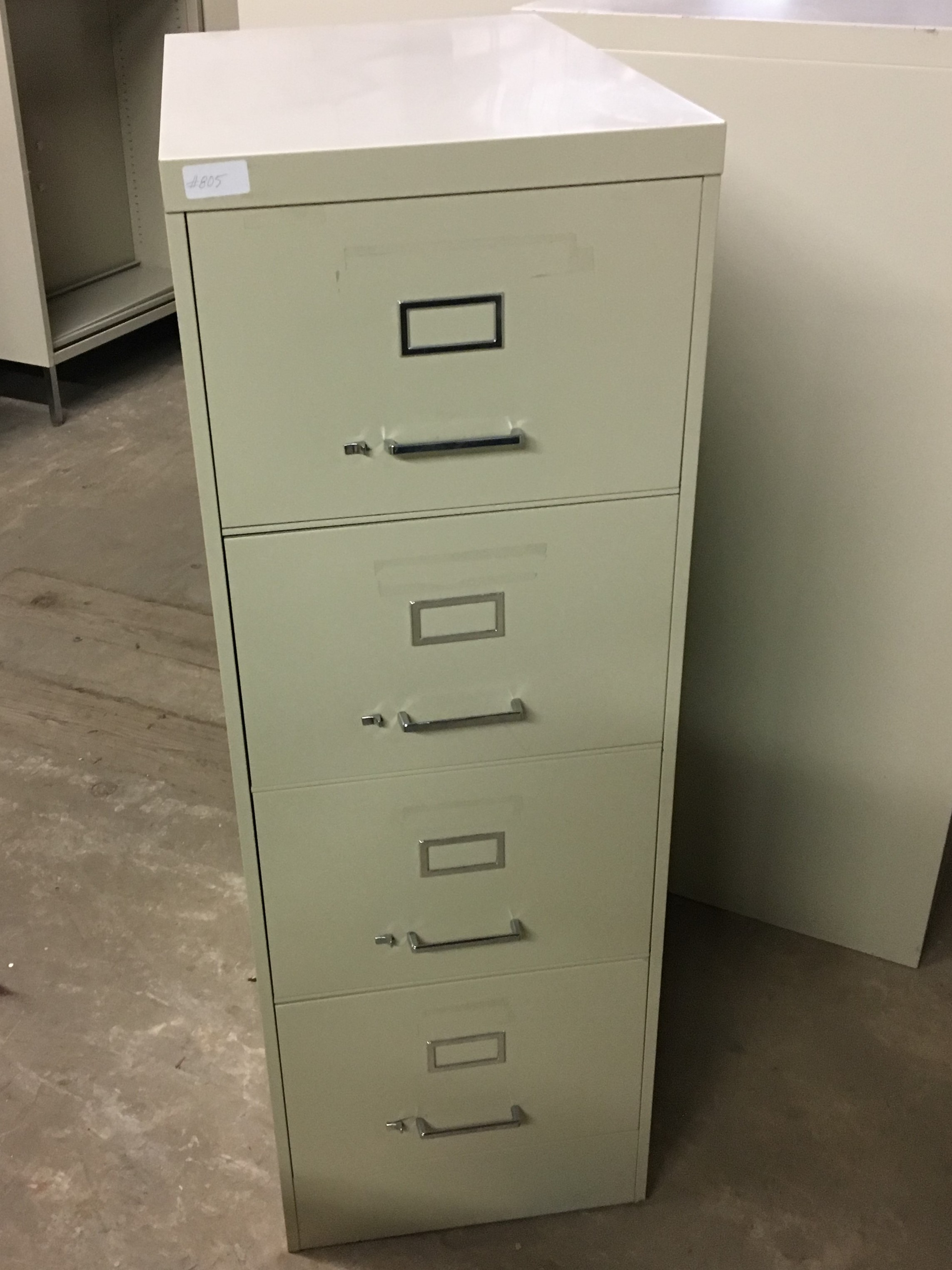 Allsteel 4 Drawer Legal Size Vertical File Cabinet Putty Surplus intended for proportions 2286 X 3048