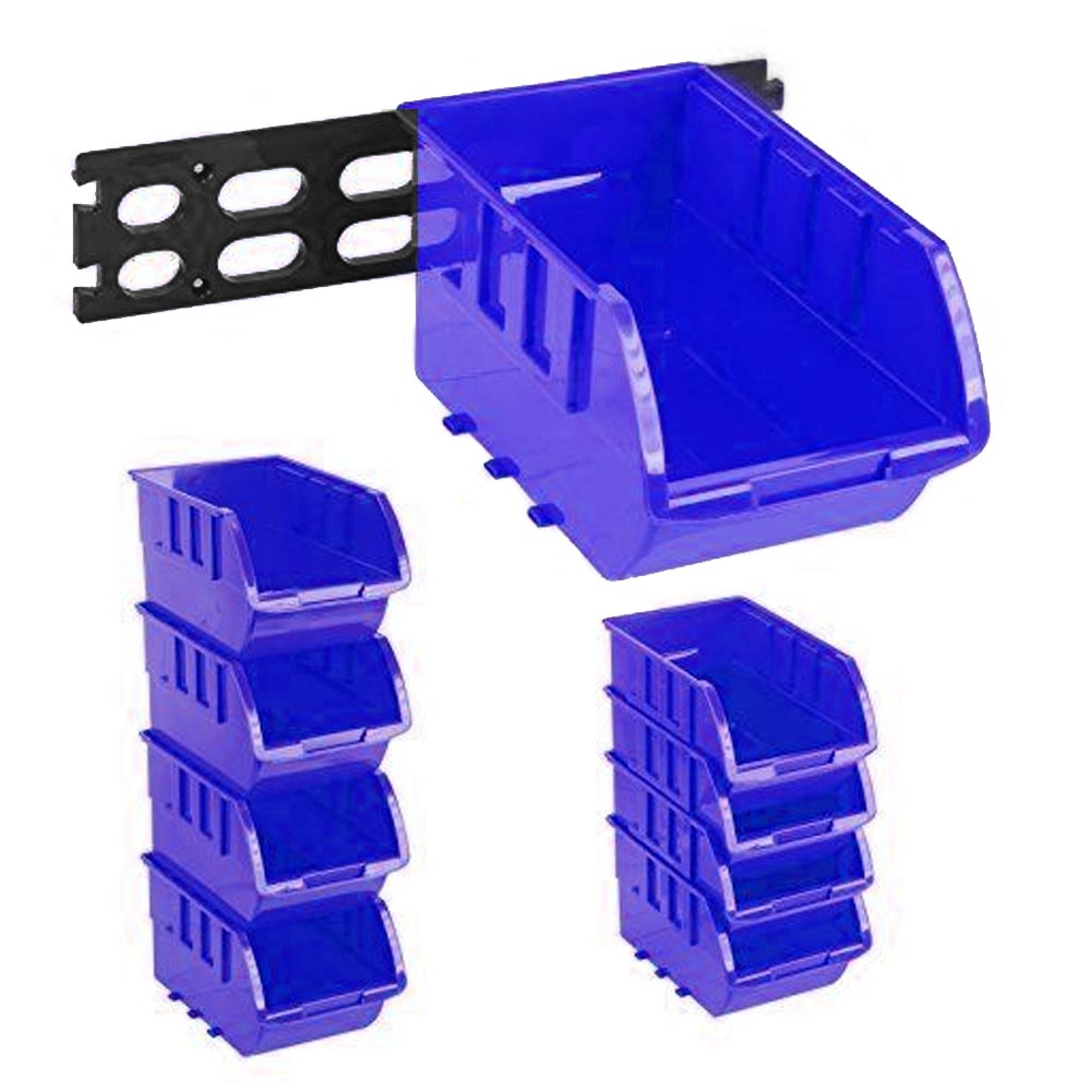 Alltopbargains 4 Large Stackable Plastic Storage Bins Container within measurements 1000 X 1000