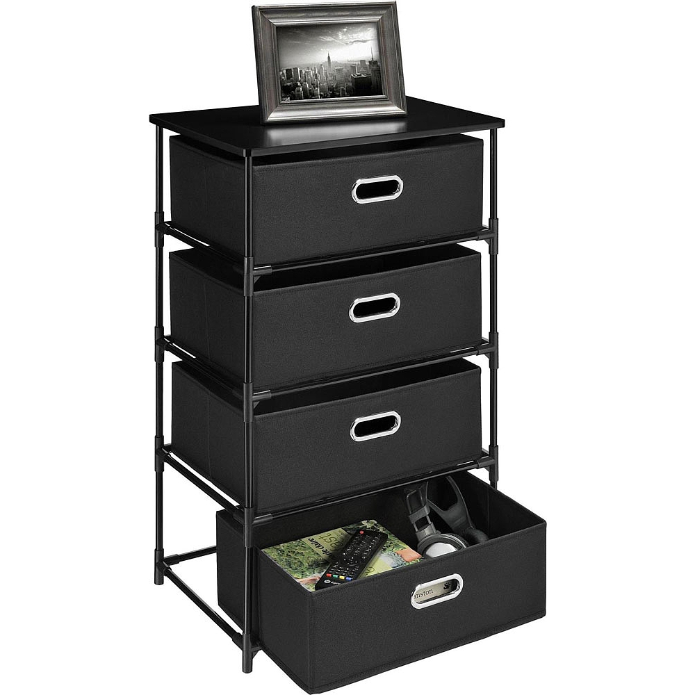 Altra 4 Bin Storage End Table Black Dorel Home Products Toysrus with proportions 1000 X 1000