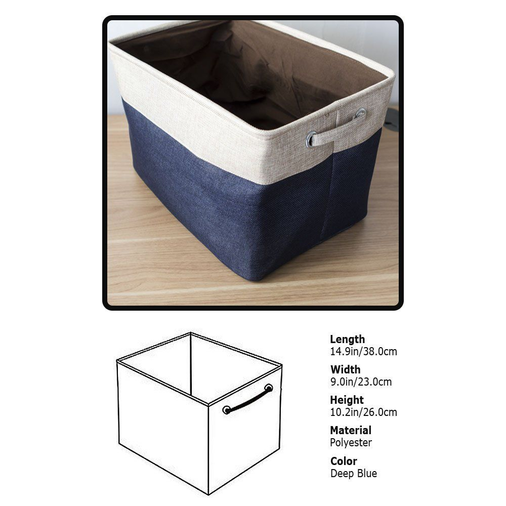 Amazonsmile Acrux7 Storage Bin Container 15 Inch Cotton Linen pertaining to size 1000 X 1000