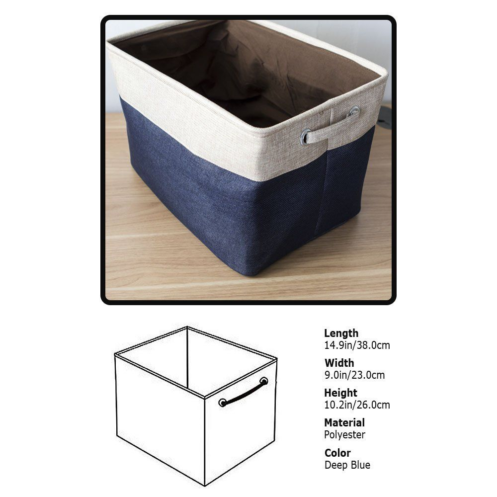 Amazonsmile Acrux7 Storage Bin Container 15 Inch Cotton Linen throughout measurements 1000 X 1000