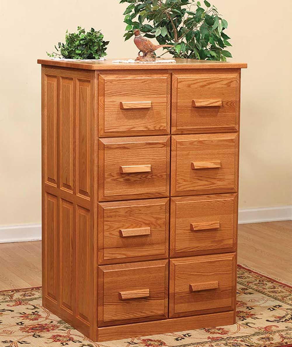 Amish Furniture Double Wooden Vertical Filing Cabinet Ample Storage with proportions 1000 X 1186