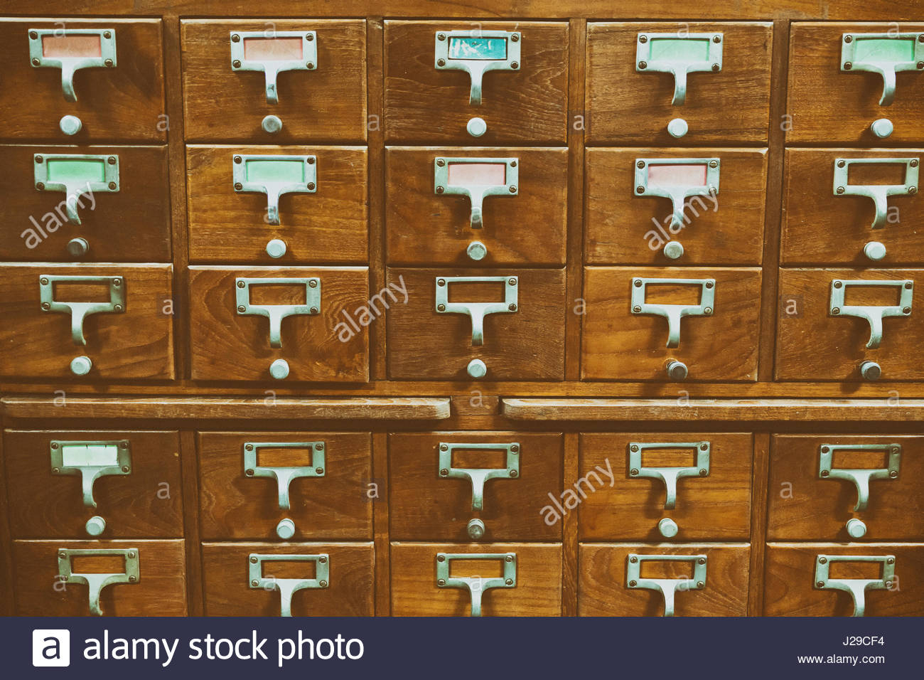 An Old Style Wooden Cabinet Of Library Card Or File Catalog Index within proportions 1300 X 956