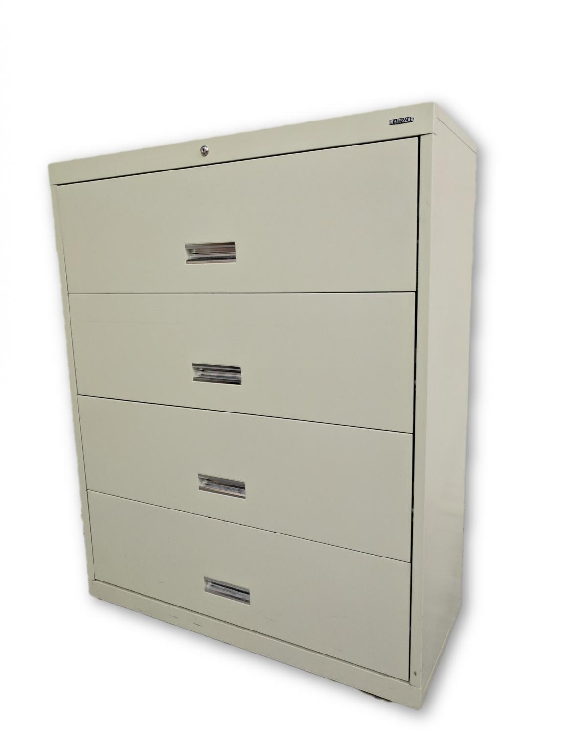 Anderson Hickey 4 Drawer Tan Lateral File Cabinet 42 Inch Wide within size 1150 X 1533