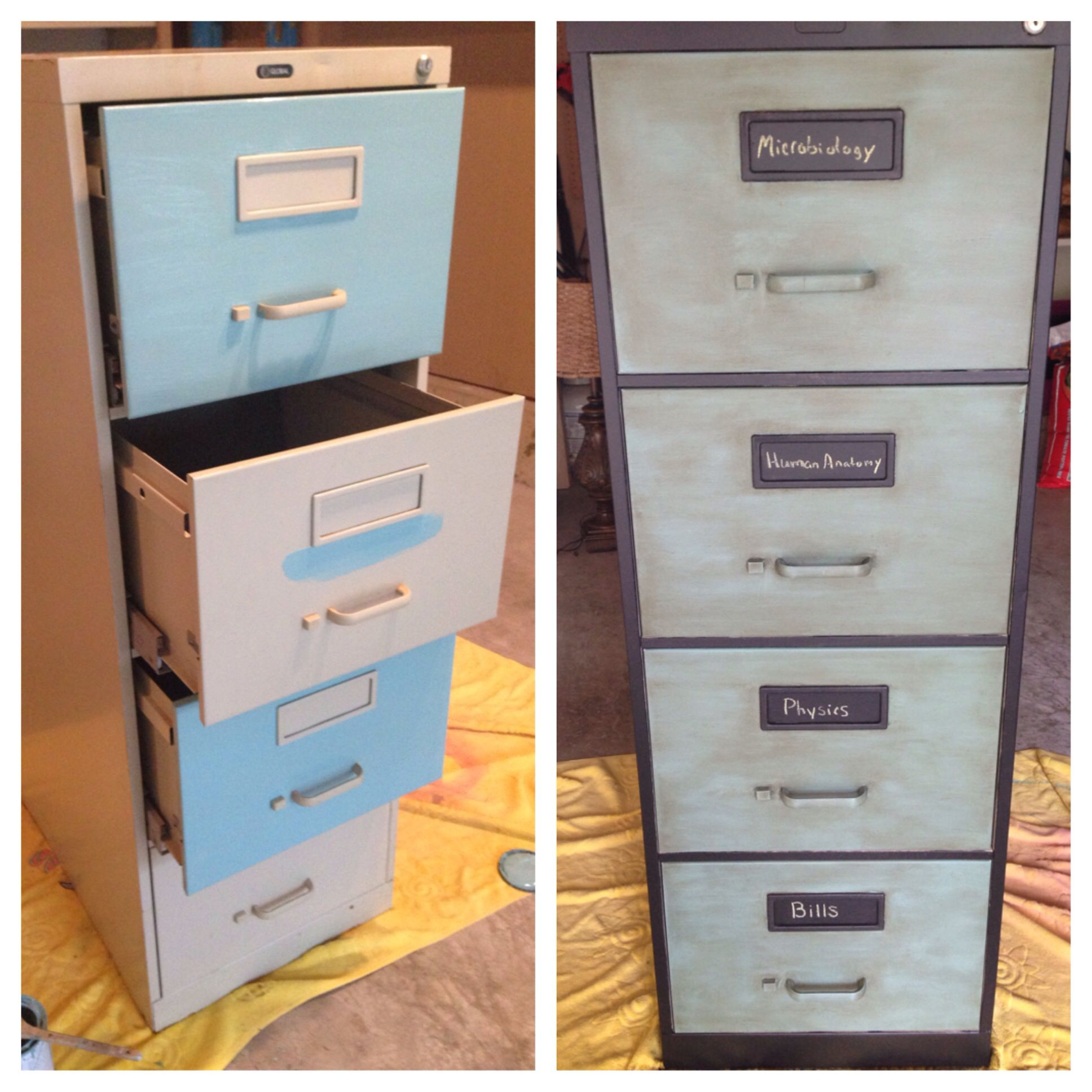 Annie Sloan Chalk Paint To Make Over An Old File Cabinet Office with regard to size 1936 X 1936