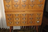 Antique 30 Drawer Oak Library Card File Cabinet 2 Pull Out Shelves with sizing 836 X 1000