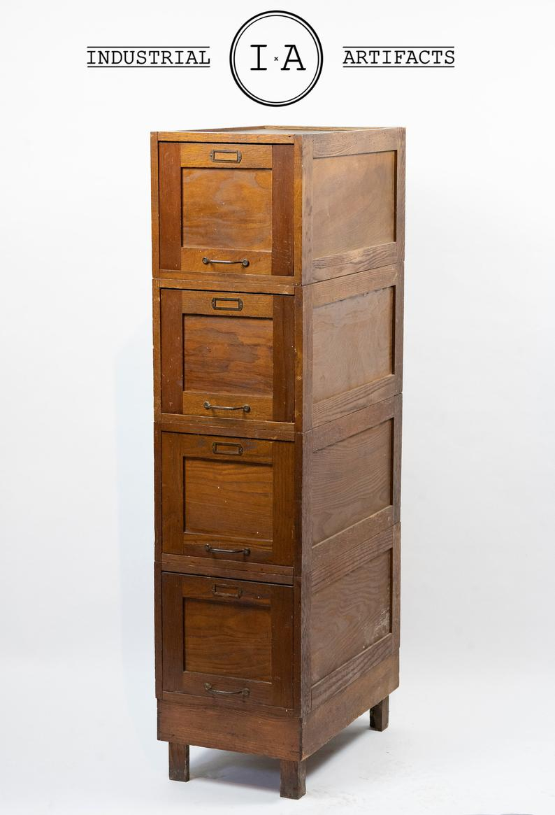 Antique Modular Wooden File Cabinet Etsy regarding measurements 794 X 1165