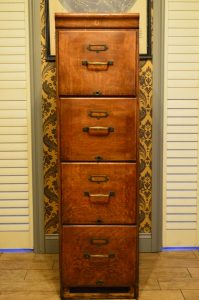 Antique Vintage Oak Filing Cabinet Kenrick And Jefferson Made In for proportions 997 X 1500