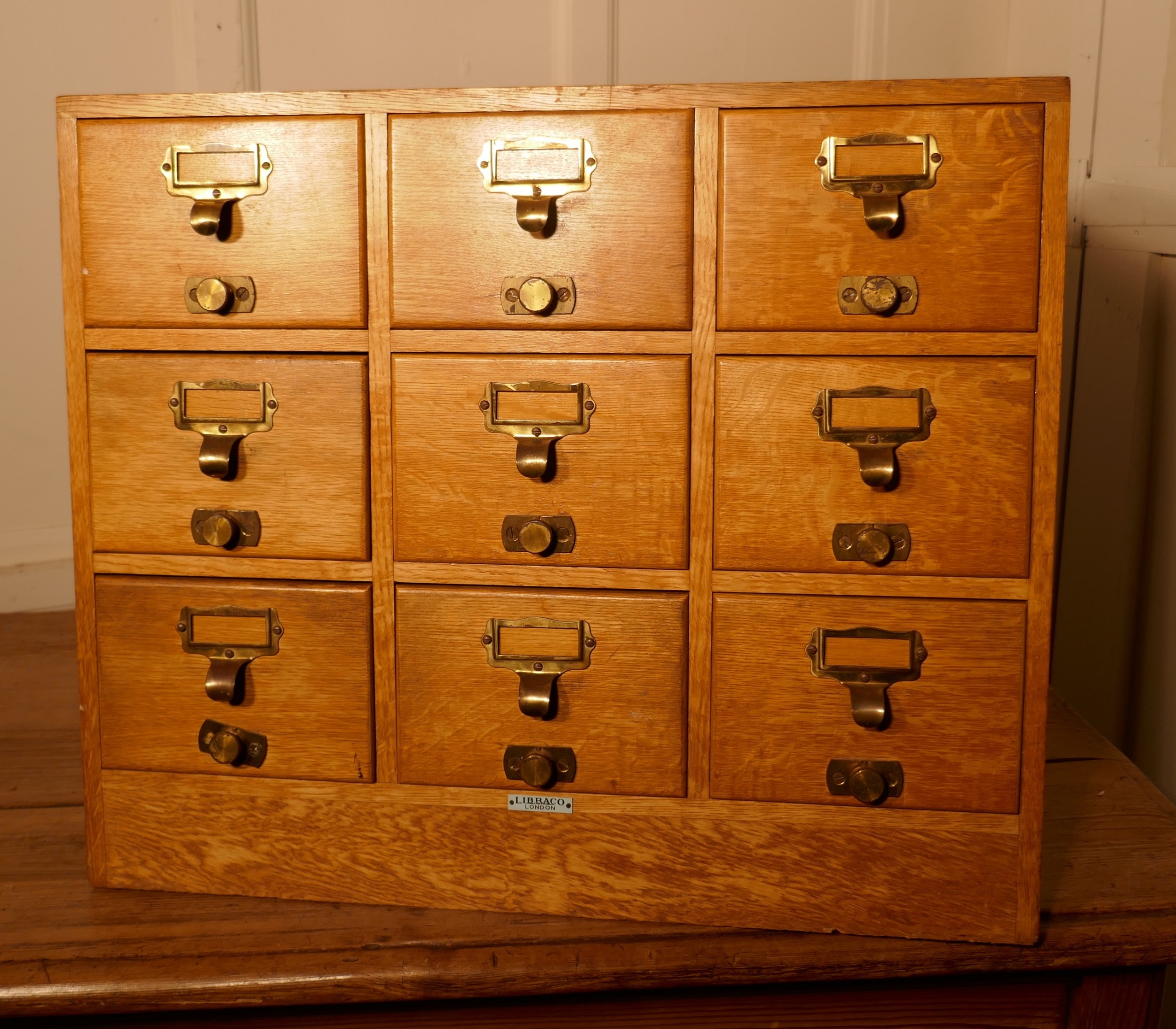 Art Deco Golden Oak Sloping Card Index Filing Cabinet Libraco regarding measurements 2500 X 2188