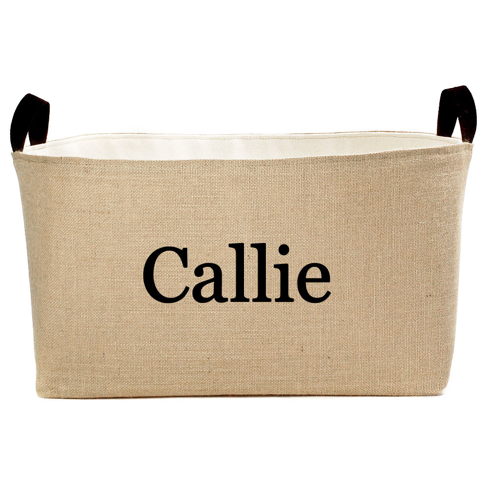 Asouthernbucket Callie Personalized X Large Burlap Storage Bin Wayfair within proportions 1000 X 1000