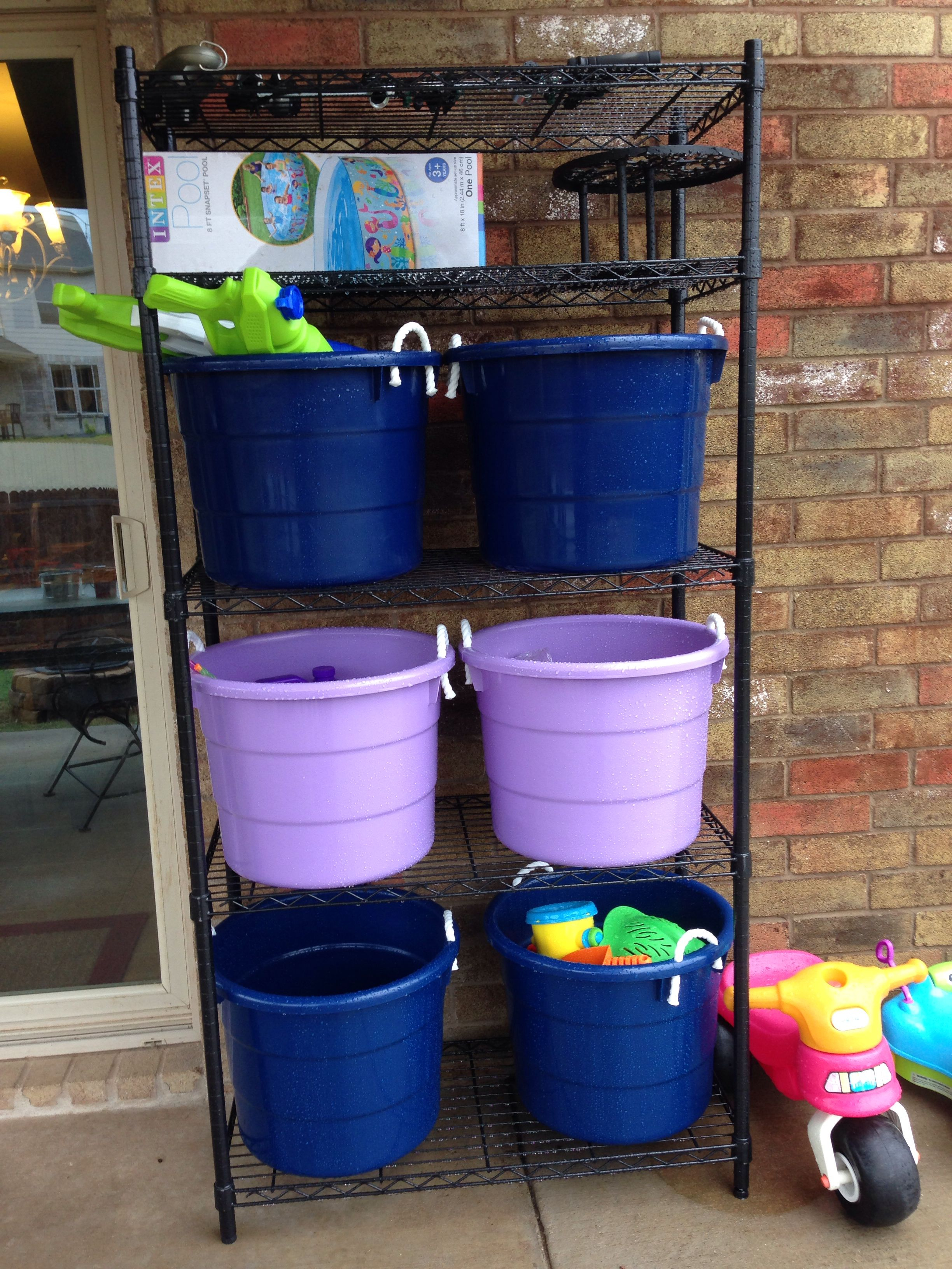 Backyard Outdoor Toy Storage Great For Water Guns Bubbles Chalk intended for measurements 2448 X 3264