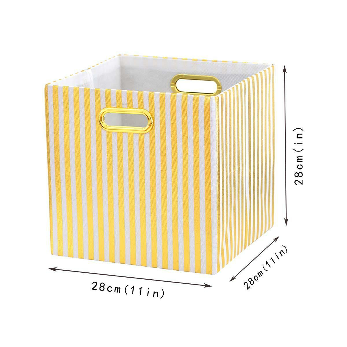 Baist Cube Storage Binsnice Foldable Square Gold Fabric Decorative inside measurements 1200 X 1200