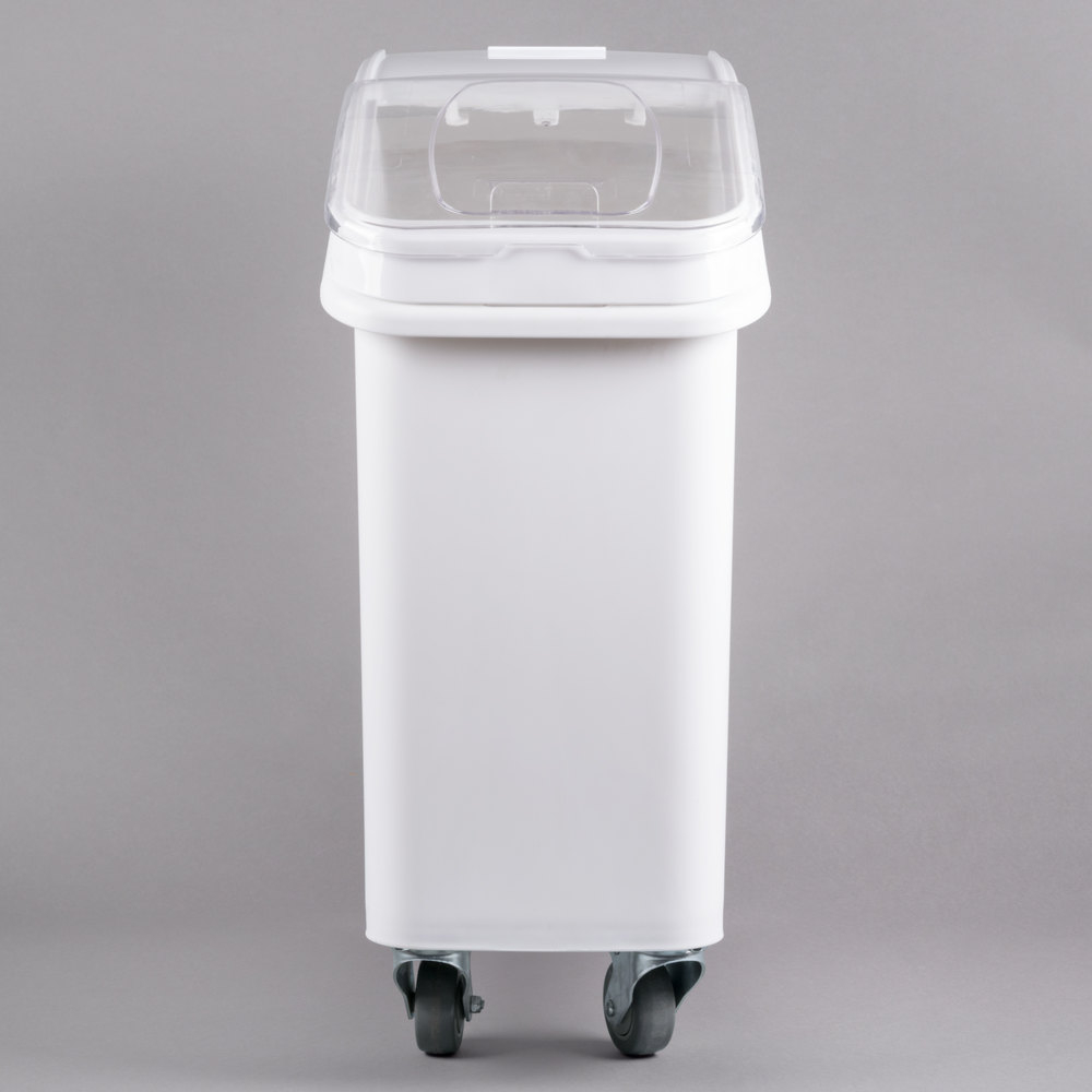 Bakers Mark 21 Gallon White Mobile Ingredient Storage Bin With Lid inside measurements 1000 X 1000