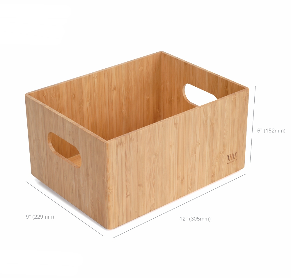 Bamboo Storage Bin 9 W X 12l X 6 H Mobilevision inside measurements 1000 X 956