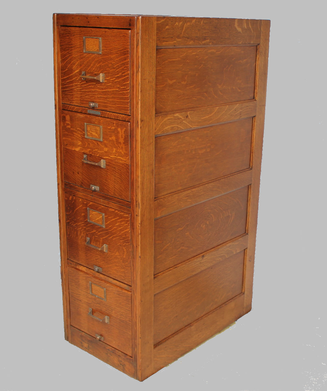 Bargain Johns Antiques Antique Oak File Cabinet 4 Drawers pertaining to measurements 1090 X 1304