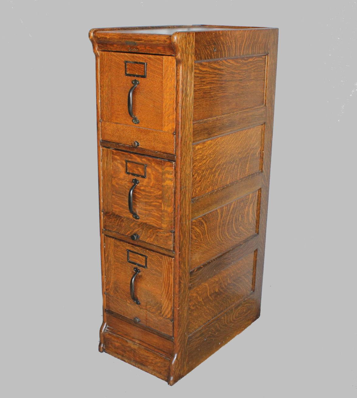 Bargain Johns Antiques Quarter Sawn Oak File Cabinet 3 Drawers in dimensions 1175 X 1311