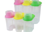 Basicwise Bpa Free Plastic Food Saver Kitchen Food Cereal Storage pertaining to sizing 1000 X 1000