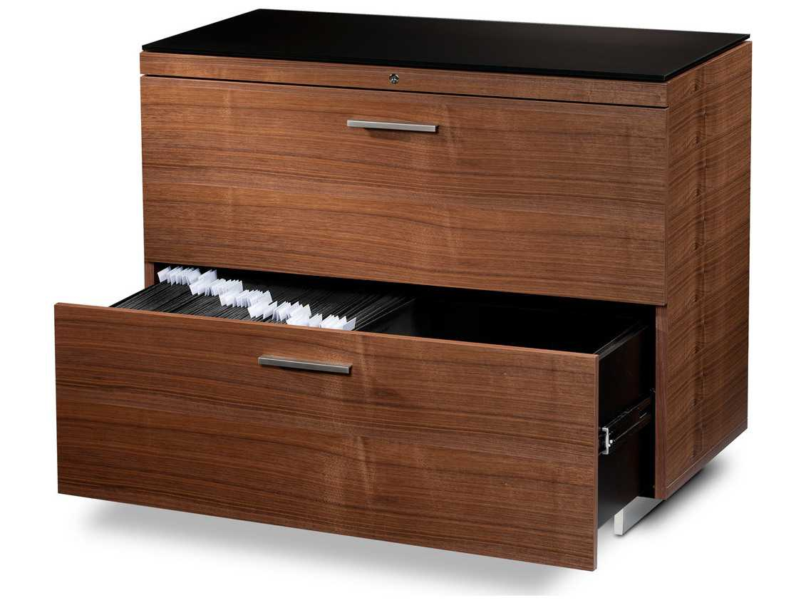 Bdi Sequel 35 X 18 Natural Walnut Two Drawer Lateral File pertaining to dimensions 1131 X 849