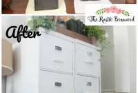 Before And After Metal File Cabinet Makeover The Rustic Boxwood inside measurements 1720 X 3176