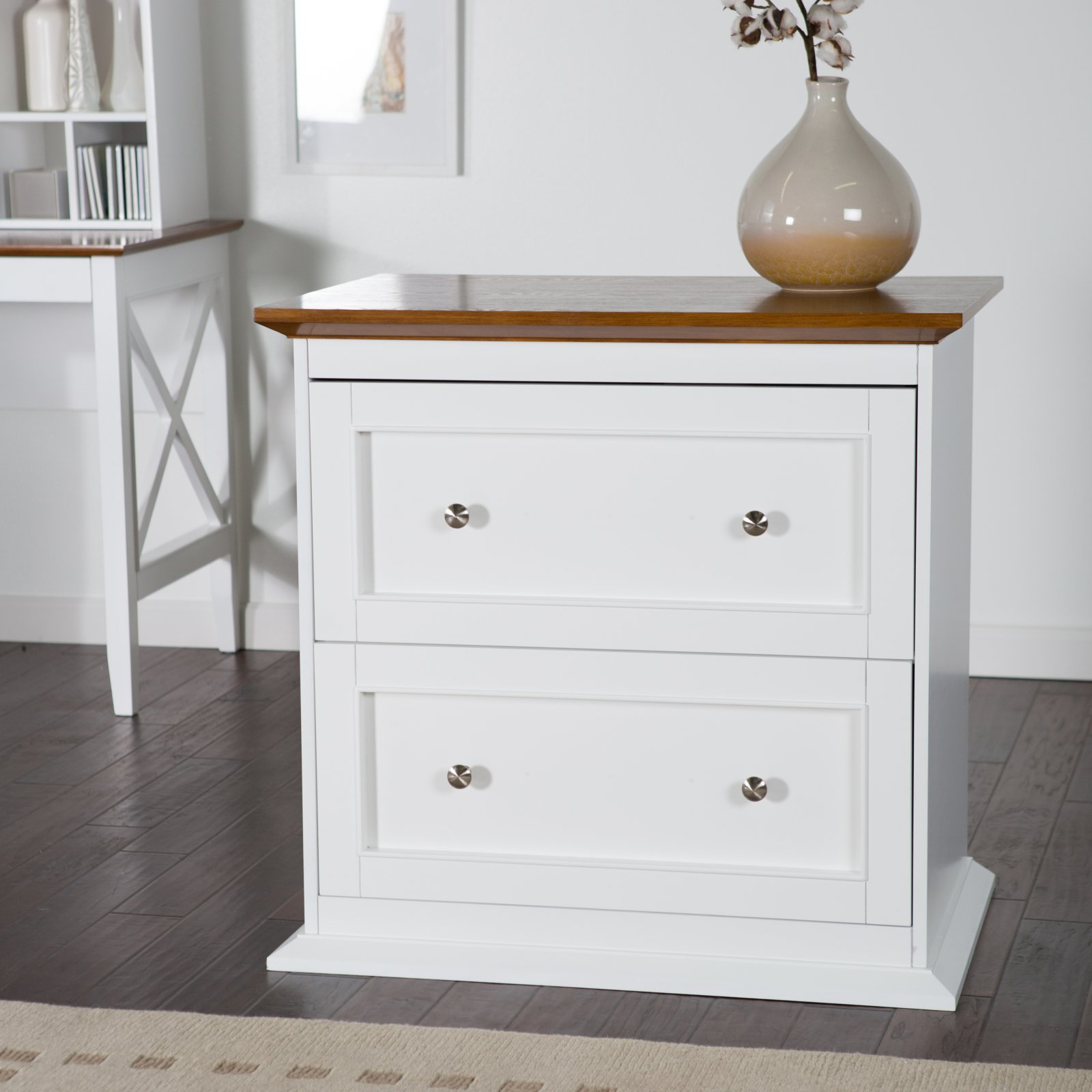 Belham Living Hampton 2 Drawer Lateral Wood File Cabinet Whiteoak for measurements 1600 X 1600