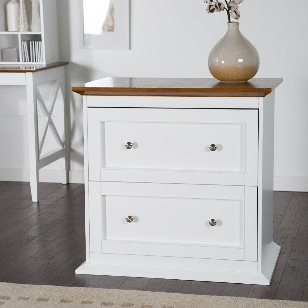 Belham Living Hampton 2 Drawer Lateral Wood File Cabinet Whiteoak intended for dimensions 1000 X 1000
