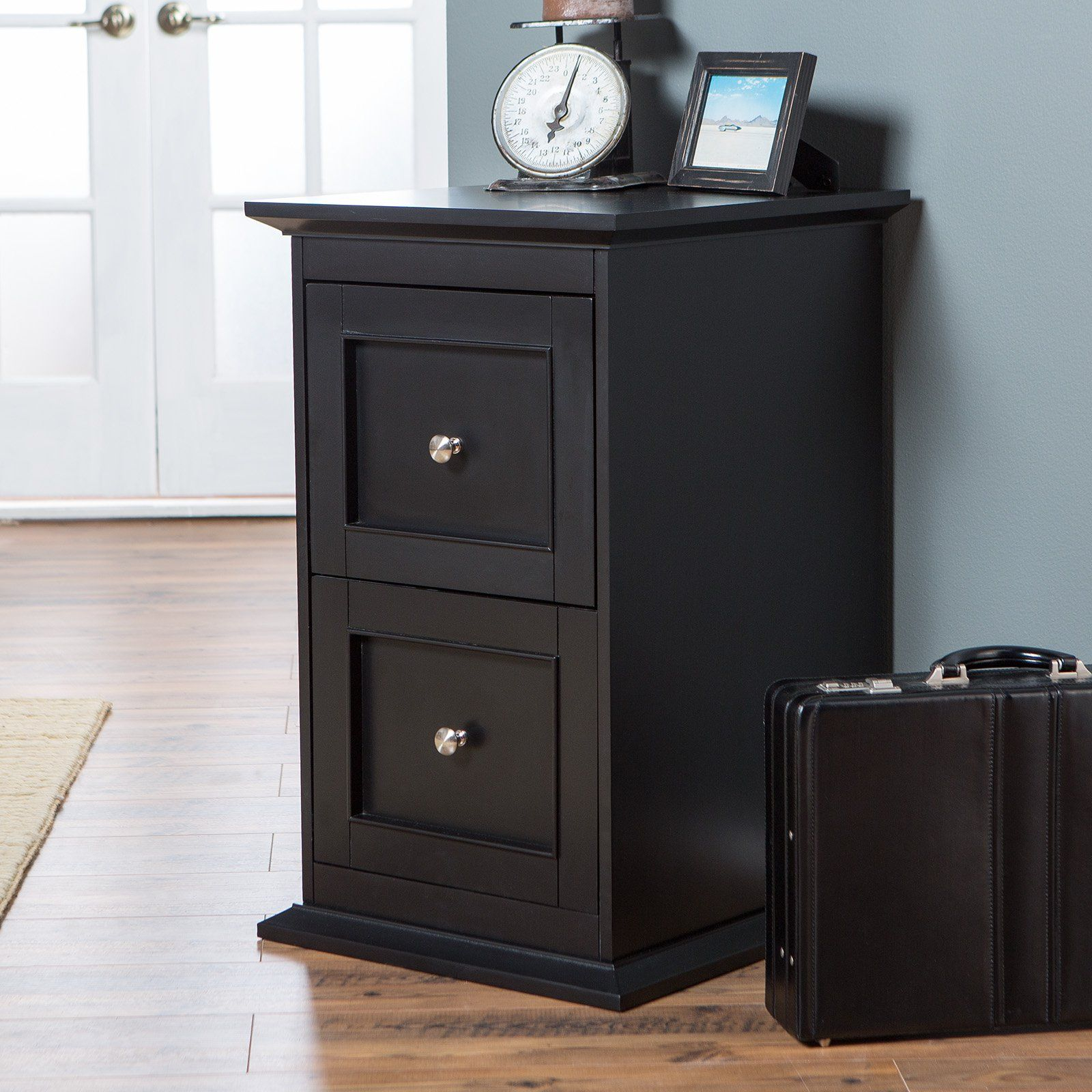 Belham Living Hampton 2 Drawer Wood File Cabinet Black For regarding proportions 1600 X 1600