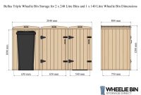 Bellus Triple Wheelie Bin Storage Chest Wheeliebinstoragedirectcouk intended for sizing 1200 X 849