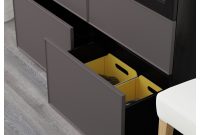 Best Storage Combination W Glass Doors Black Brown Grundsviken intended for proportions 2000 X 2000