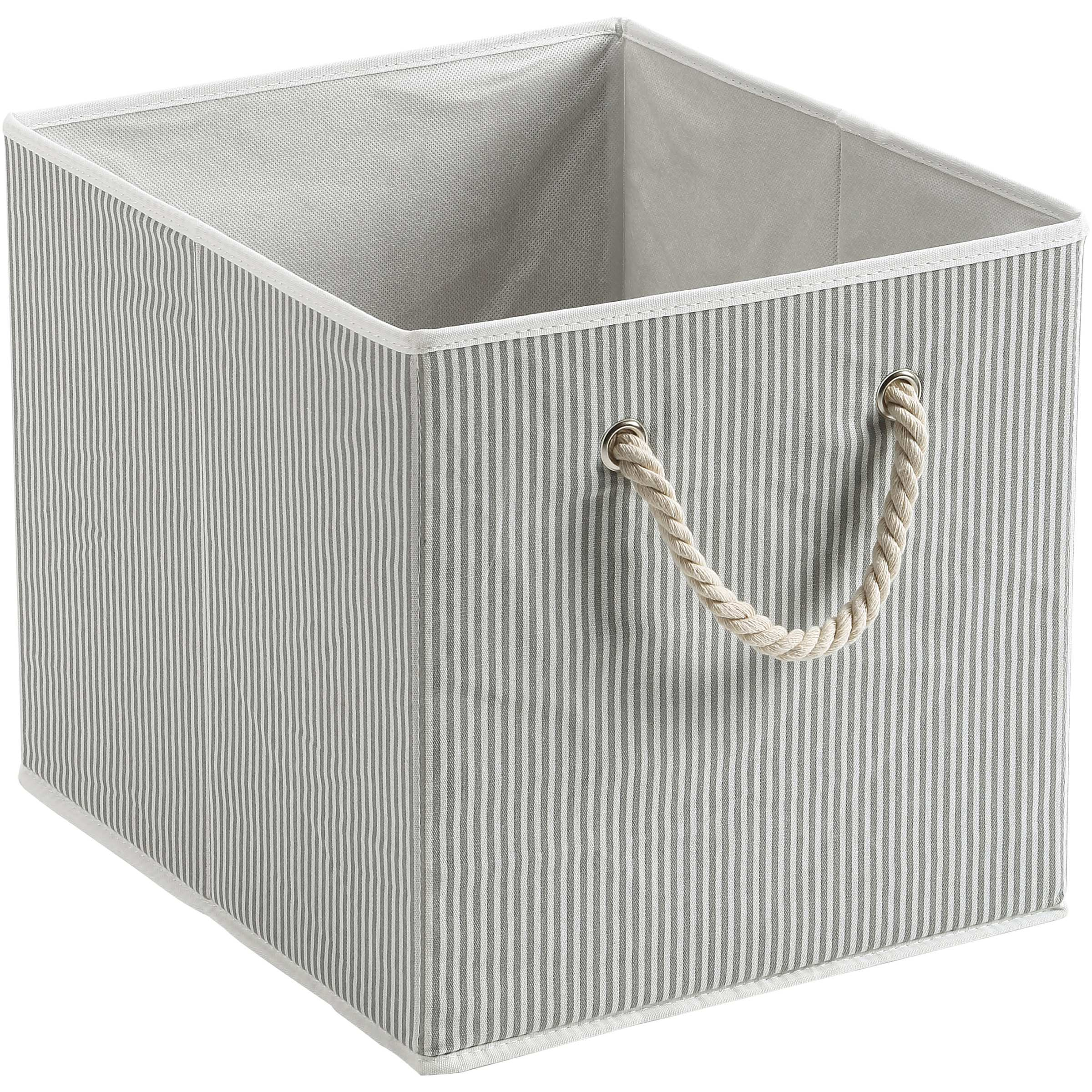 Better Homes And Gardens Fabric Cube Storage Bin With Rope Handle 1275 X 1275 Single Unit regarding proportions 2400 X 2400