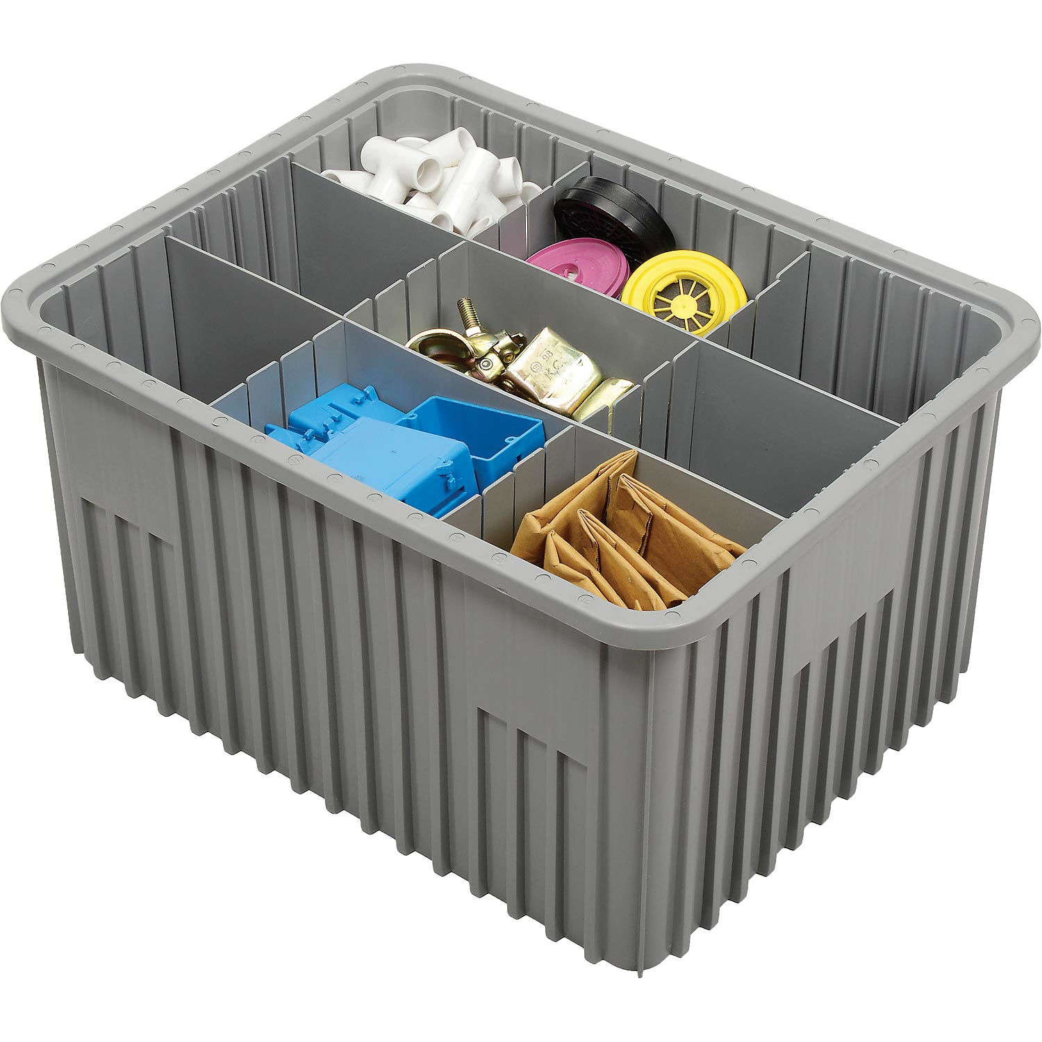 Bins Totes Containers Containers Dividable Grid Plastic inside proportions 1500 X 1500
