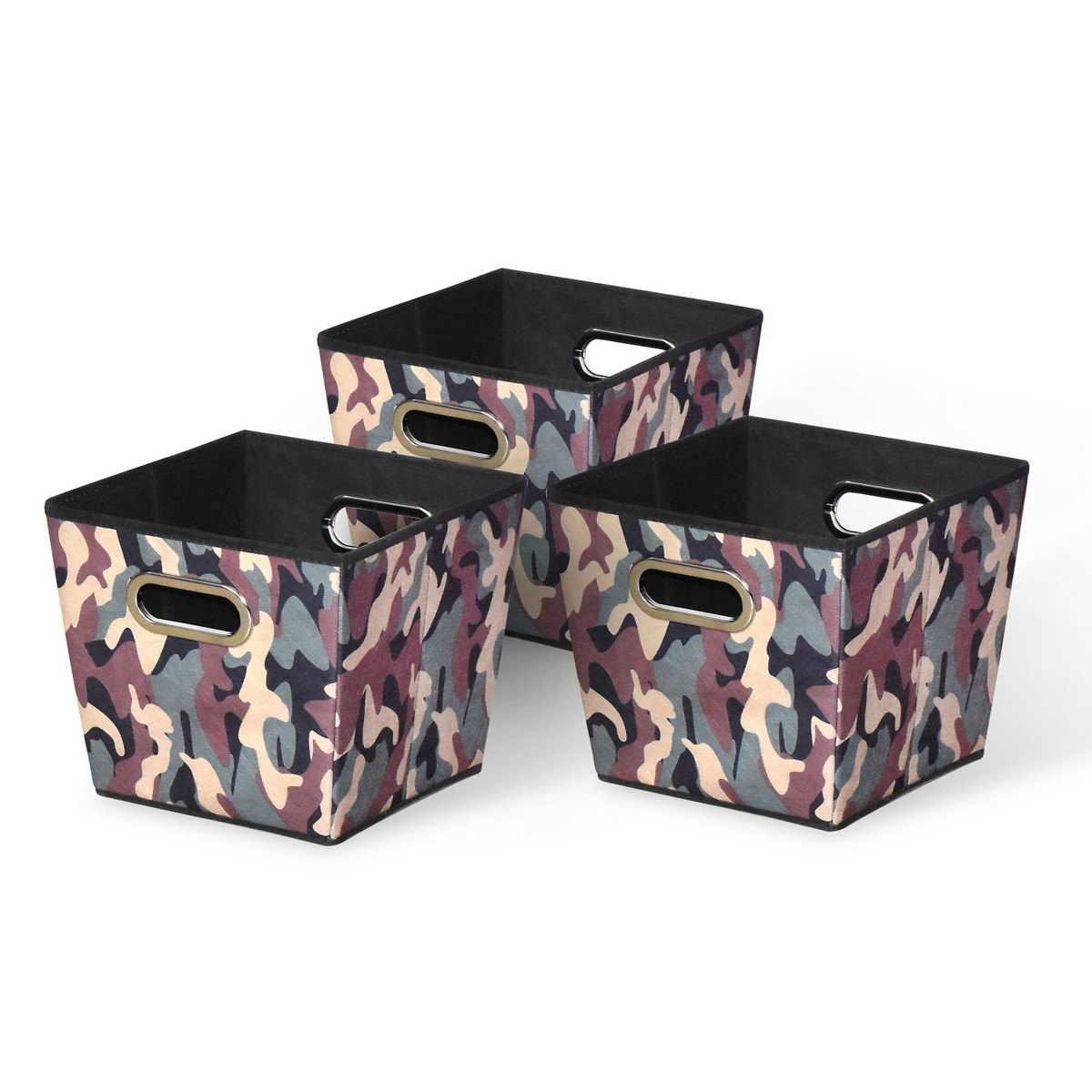 Bintopia Collapsible Fabric Storage Bins 3 Pack Camouflage for sizing 1200 X 1200