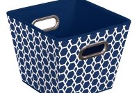 Bintopia Collapsible Fabric Storage Bins 3 Pack Geometric Navy Blue with sizing 1200 X 1200