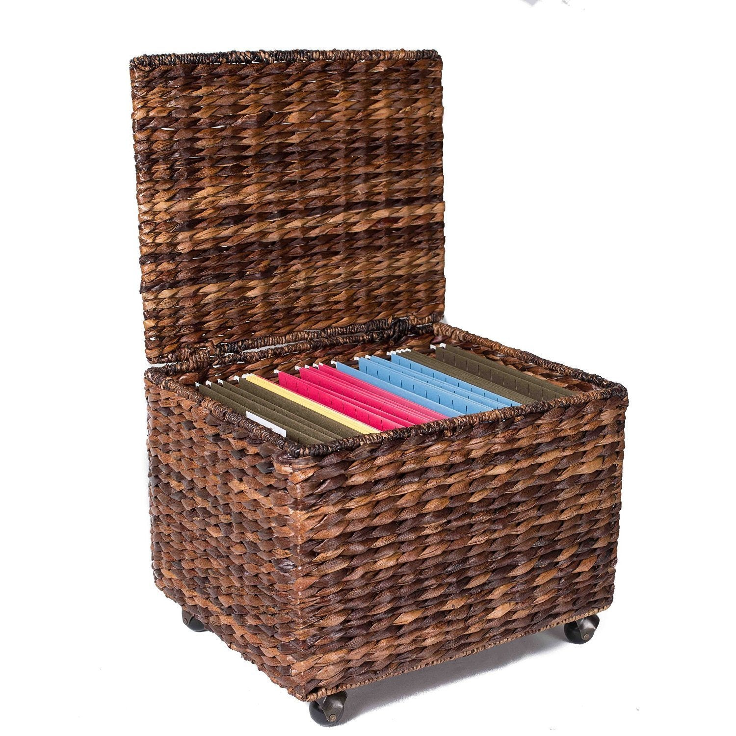 Birdrock Home Espresso Seagrass Rolling File Cabinet pertaining to dimensions 1500 X 1500