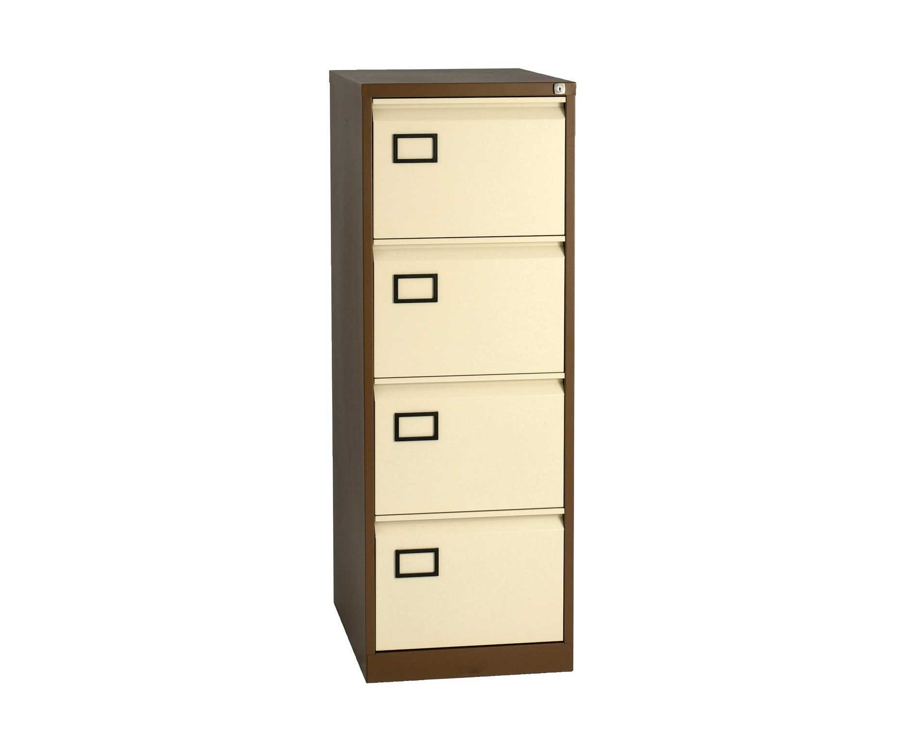 Bisley 4 Drawer Filing Cabinet Foolscap Coffee Cream Filing throughout size 1890 X 1540
