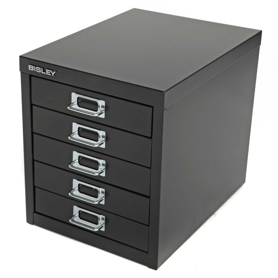 Bisley 5 Drawer Desktop Filing Cabinet Black Robert Dyas within sizing 900 X 900