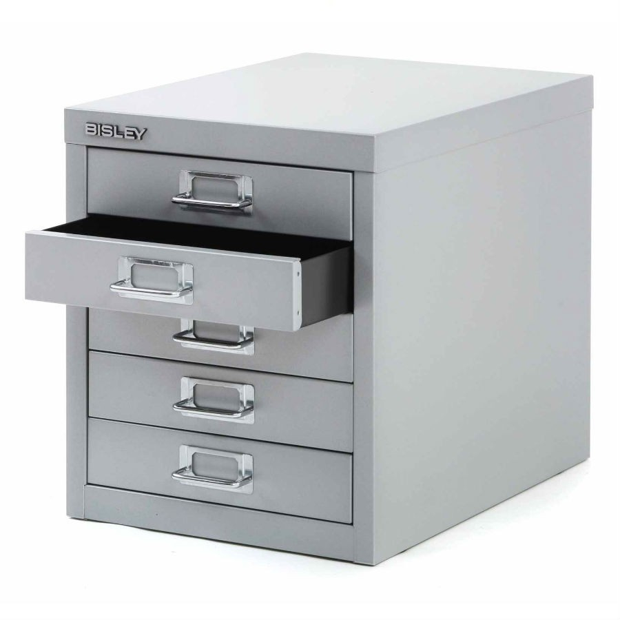 Bisley 5 Drawer Desktop Filing Cabinet Silver inside size 900 X 900