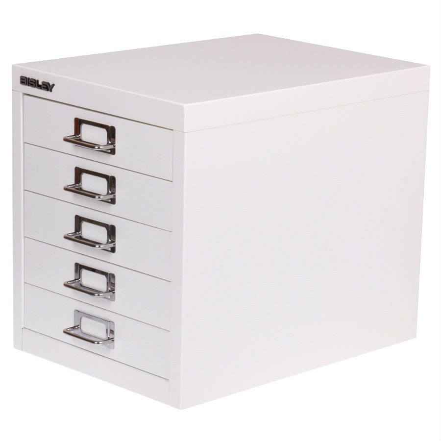 Bisley 5 Drawer Desktop Filing Cabinet White within proportions 900 X 900