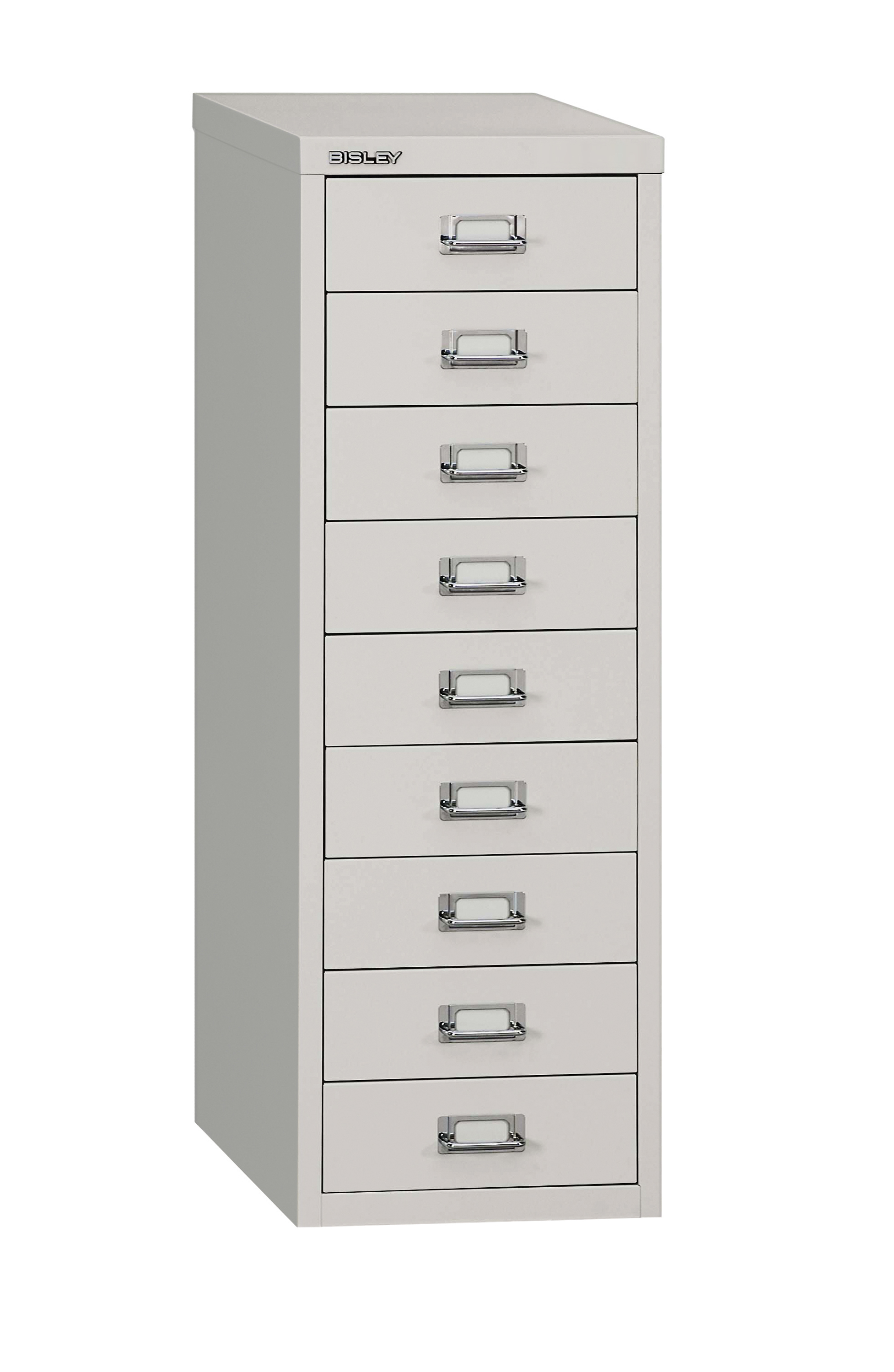 Bisley 9 Drawer Home 39 Series Steel Multidrawer Goose Grey 4r with proportions 1954 X 3000