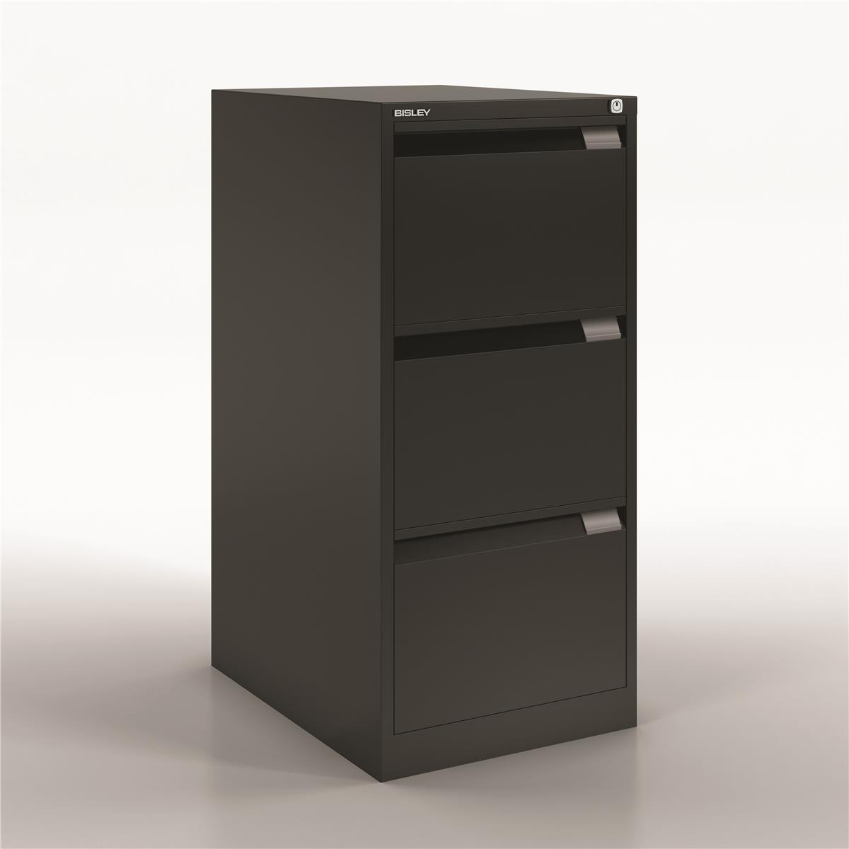 Bisley Filing Cabinet 470x622x1016mm 3 Drawer Black Ref 1633 Av1 5 throughout proportions 1200 X 1200