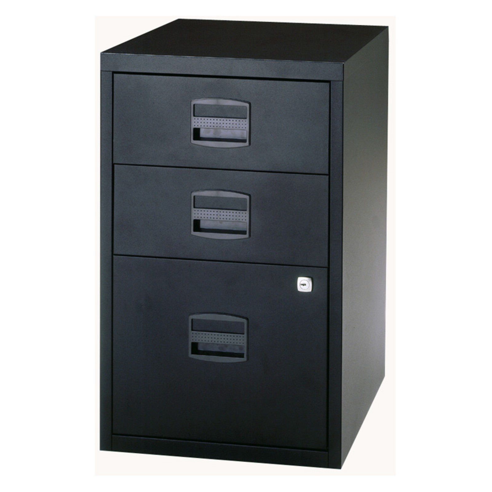 Bisley Three Drawer Home File Cabinet Black Walmart throughout dimensions 1600 X 1600