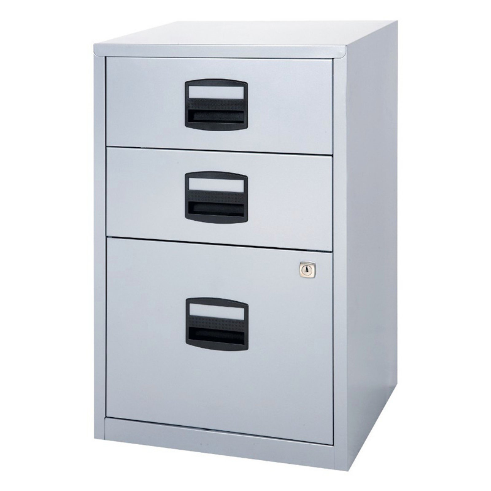 Bisley Three Drawer Home File Cabinet Light Gray pertaining to measurements 1600 X 1600